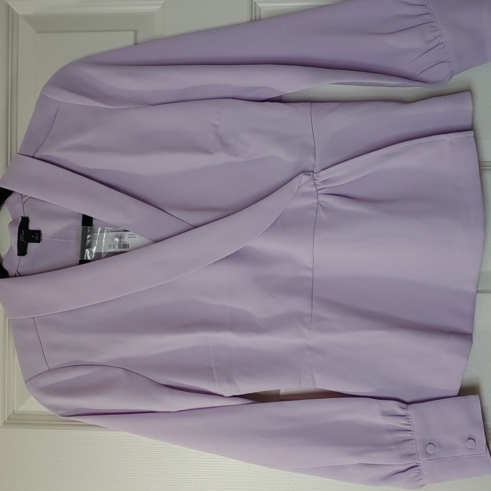 NWT J.Crew Drapey Faux-Wrap Top Size 2